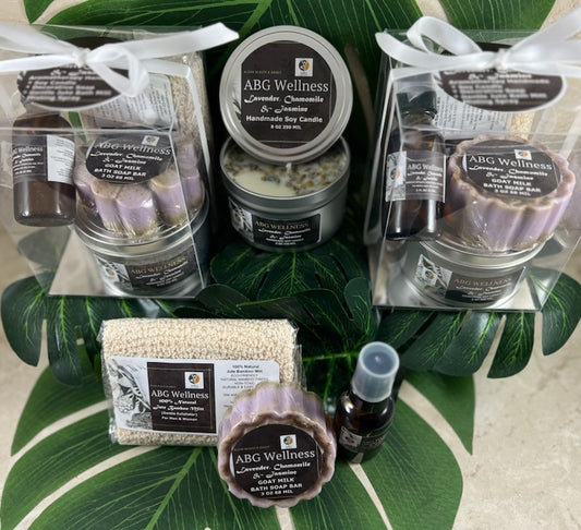 4 Pc Classic Lavender, Chamomile & Jasmine Spa Gift Set  “MADE TO ORDER”